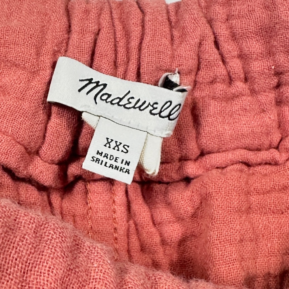 Madewell‎ Double Gauze Pull-On Shorts Womens XXS Pink Summer Casual - Picture 3 of 9